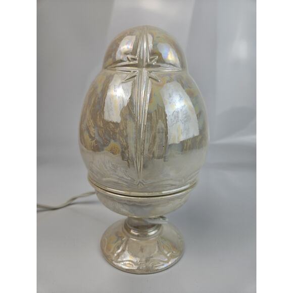 Nativity Scene Irredescent Ceramic Christmas Light Works! - Picture 6 of 10